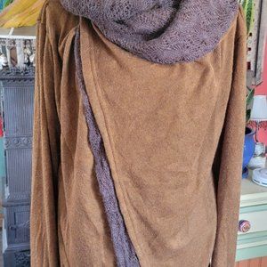 Lace trim linden cardigan/poncho